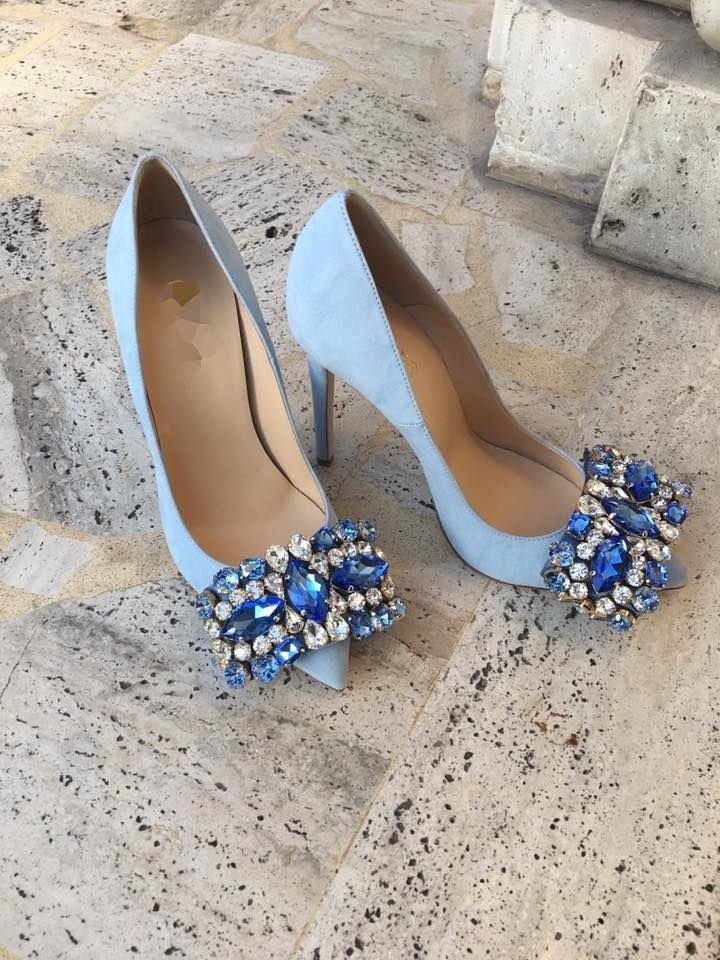 Stone Bebek Mavi Taşlı Stiletto