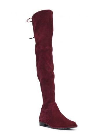 Belle Bordo Stuart Süet Çizme