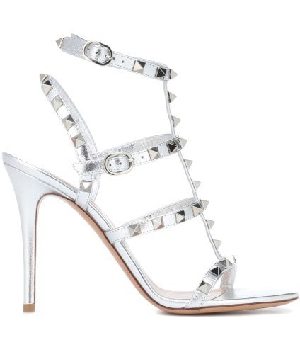 Silver Rockstud Sandelet