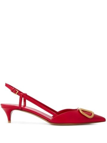 Kırmızı V Logo Rockstud Stiletto