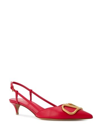 Kırmızı V Logo Rockstud Stiletto