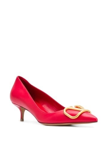Kırmızı V Logo Rockstud Stiletto