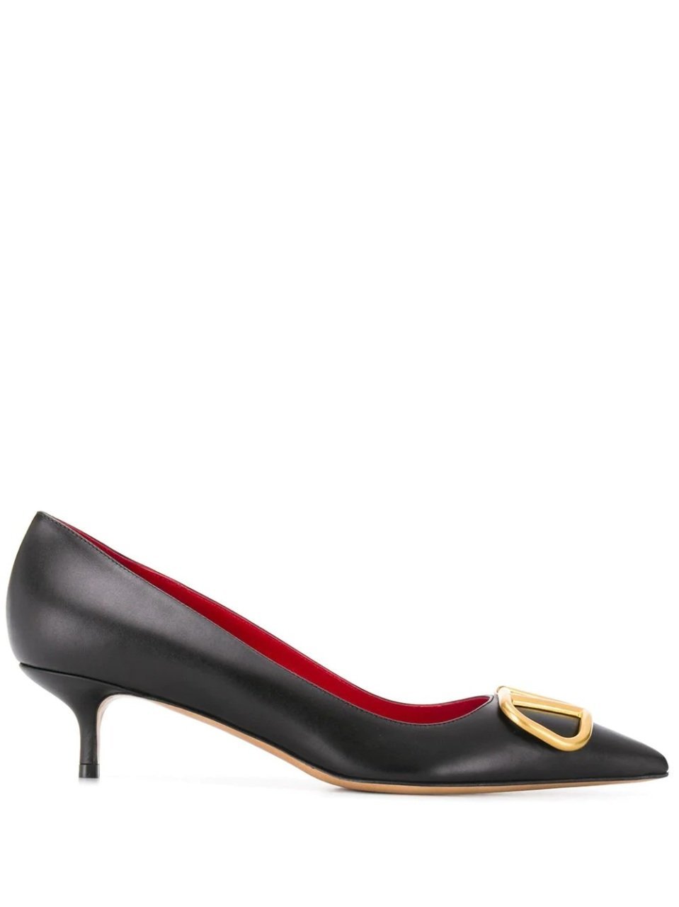 Siyah V Logo Rockstud Stiletto