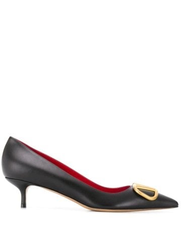 Siyah V Logo Rockstud Stiletto