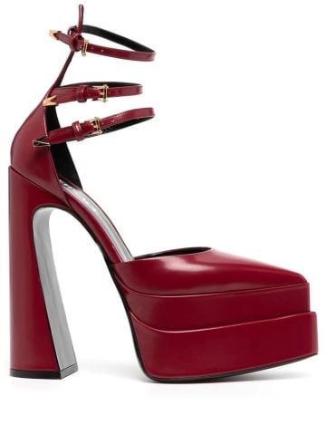 Bordo Üç Atkılı Sivri Burun Platform