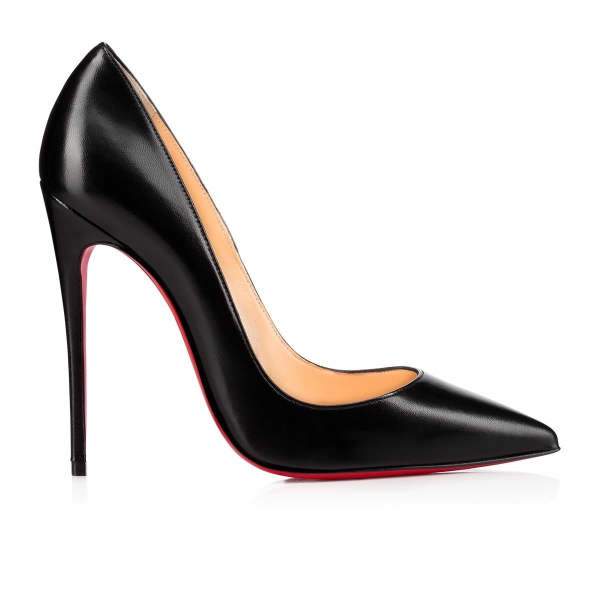 Decolte Siyah Deri Stiletto