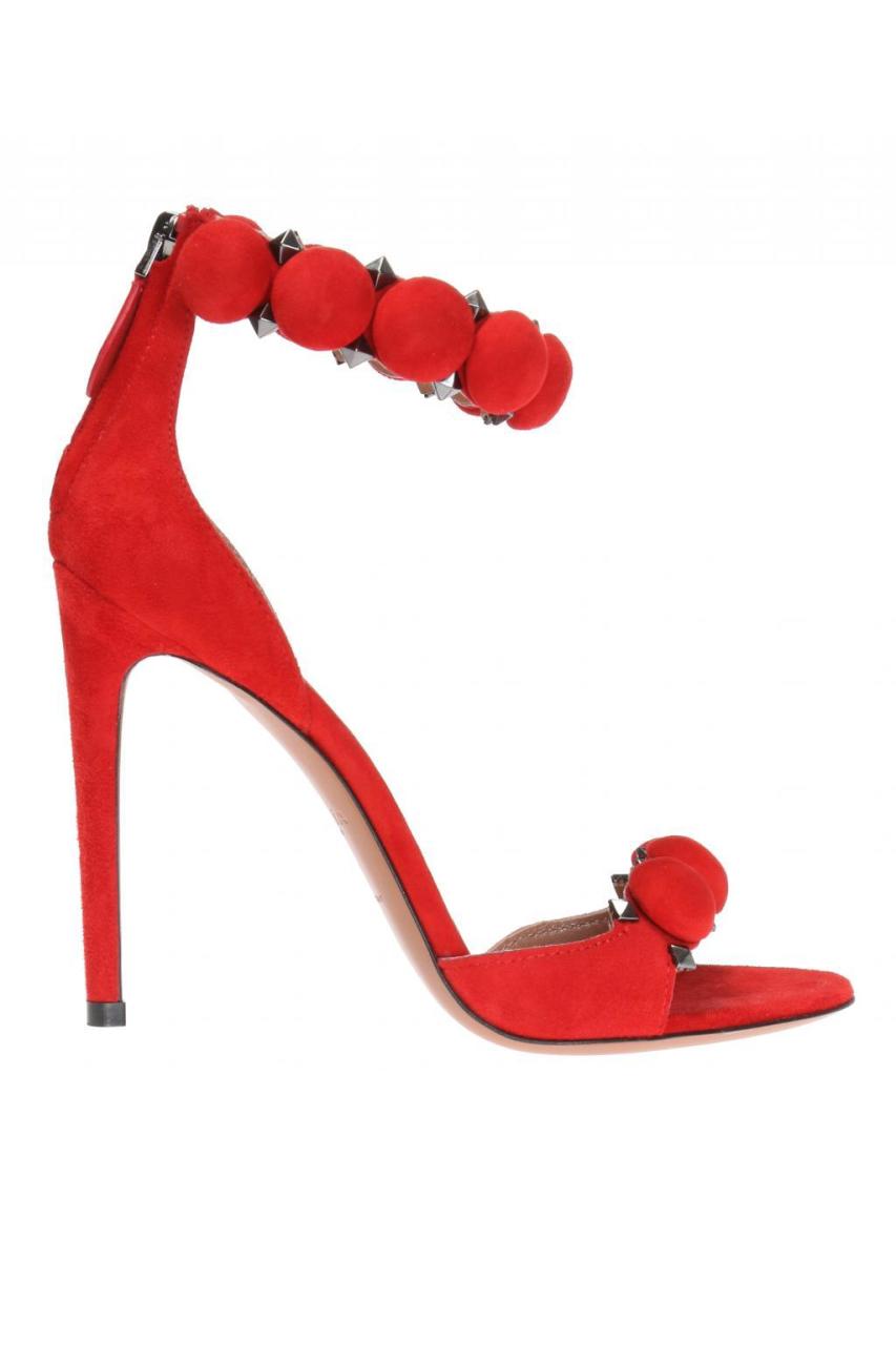 Alaia Kırmızı Süet Sandalet