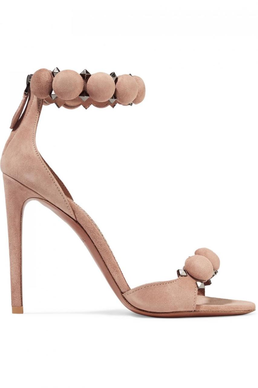 Alaia Gülkurusu Süet Sandalet