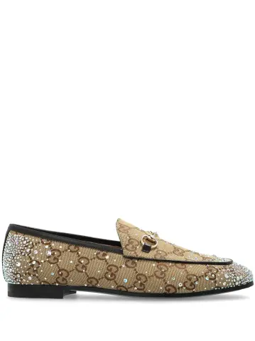 GG Canvas Taşlı Loafer