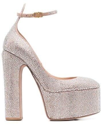 Nude Silver Taşlı Platform