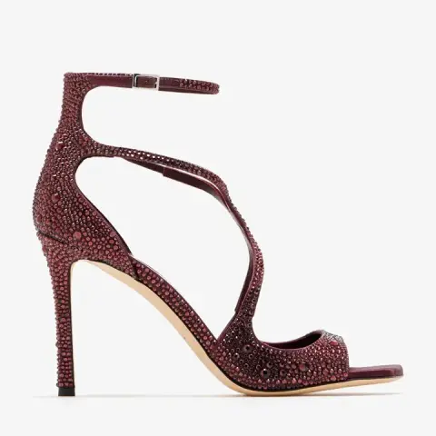 İvette Bordo Taşlı Sandalet