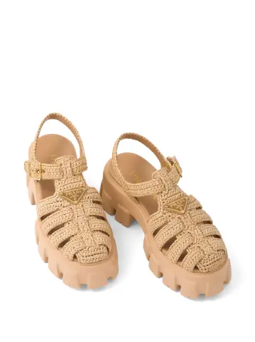 Nude Hasır  Rubber Sandelet