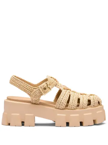 Nude Hasır  Rubber Sandelet