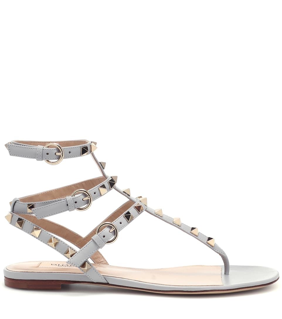 Beyaz Rockstud Sandelet