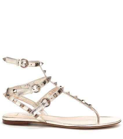 Gold Rockstud Sandelet