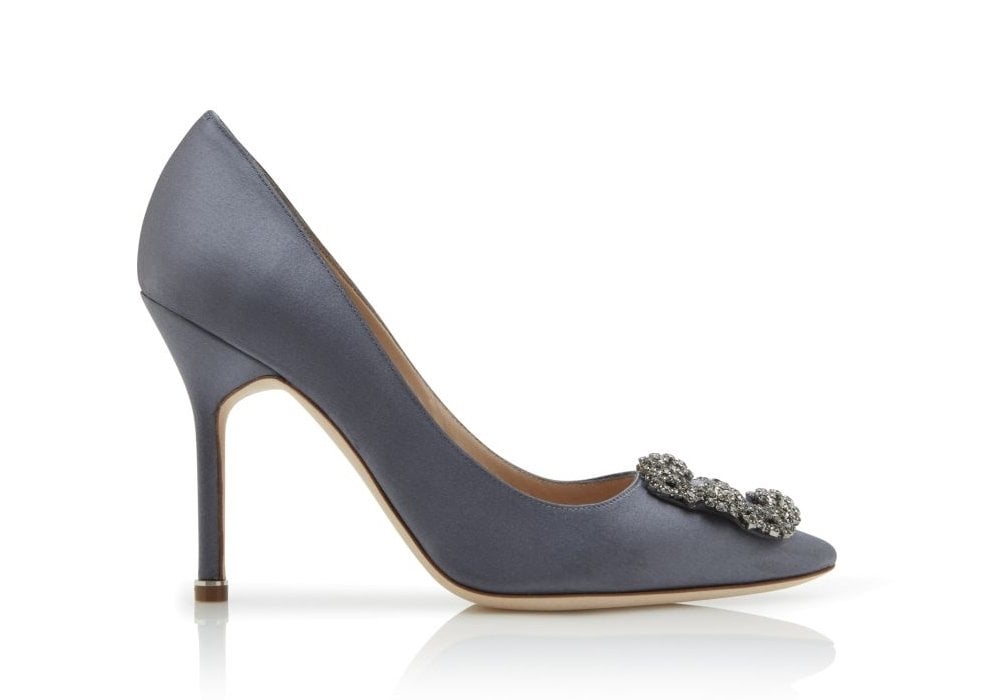 Solin Gri Saten Stiletto