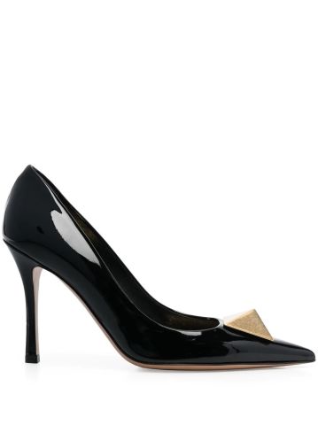 Rockstud Tesla Siyah Rugan Stıletto