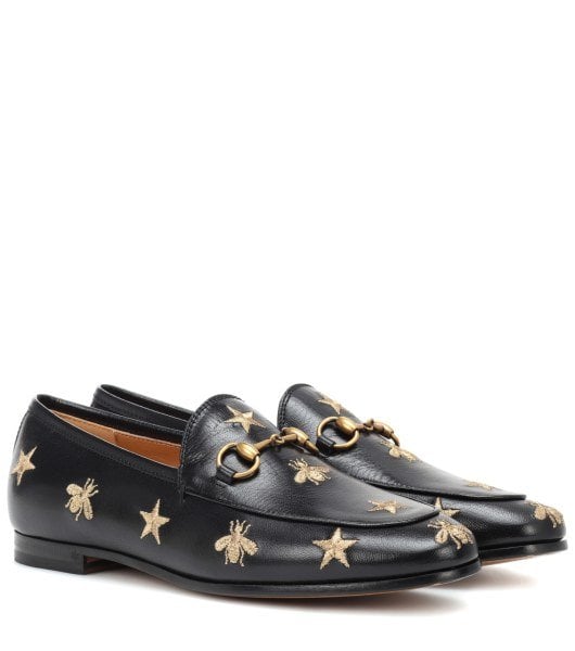 Siyah Yıldızlı Loafer Babet