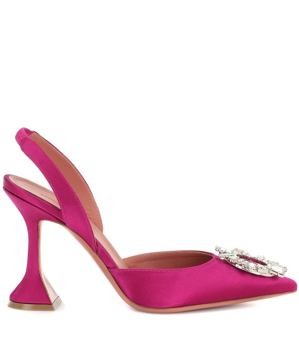Mimi Fuşya Saten Stiletto