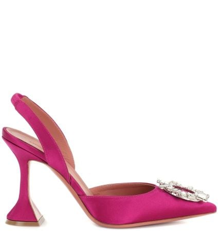 Mimi Fuşya Saten Stiletto