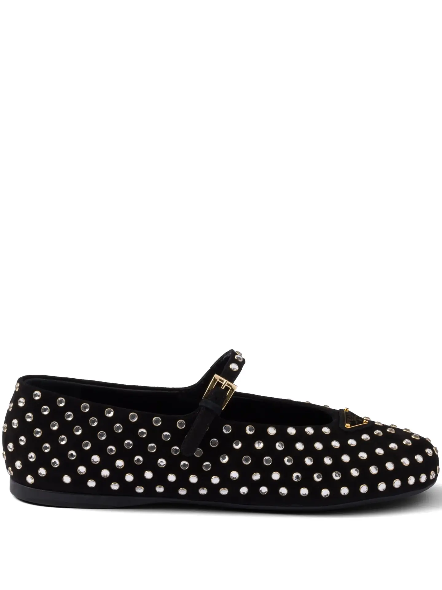 Siyah Logo Kalın Taşlı Babet