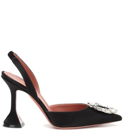Mimi Siyah Saten Stiletto