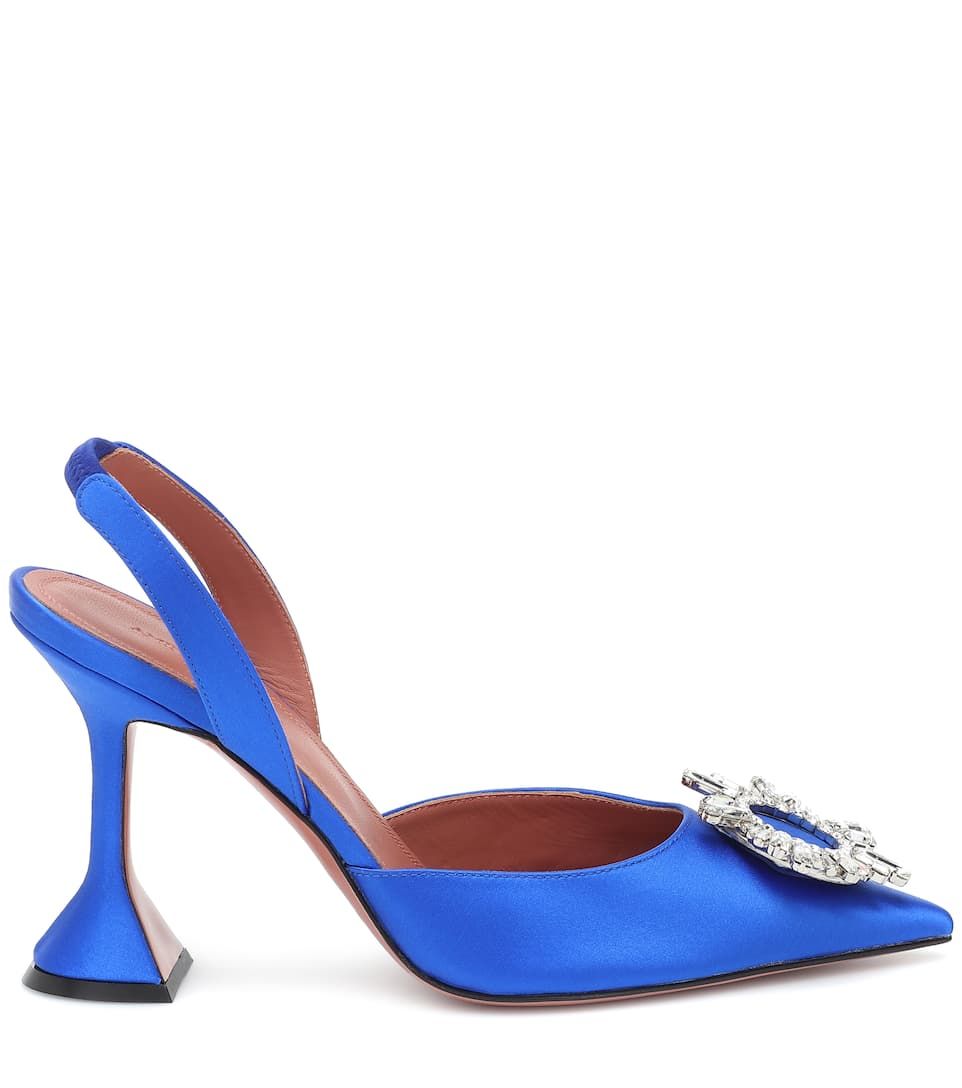 Mimi Mavi Saten Stiletto