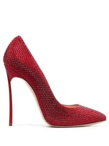Luz Red Çelik Topuk Taşlı Stiletto