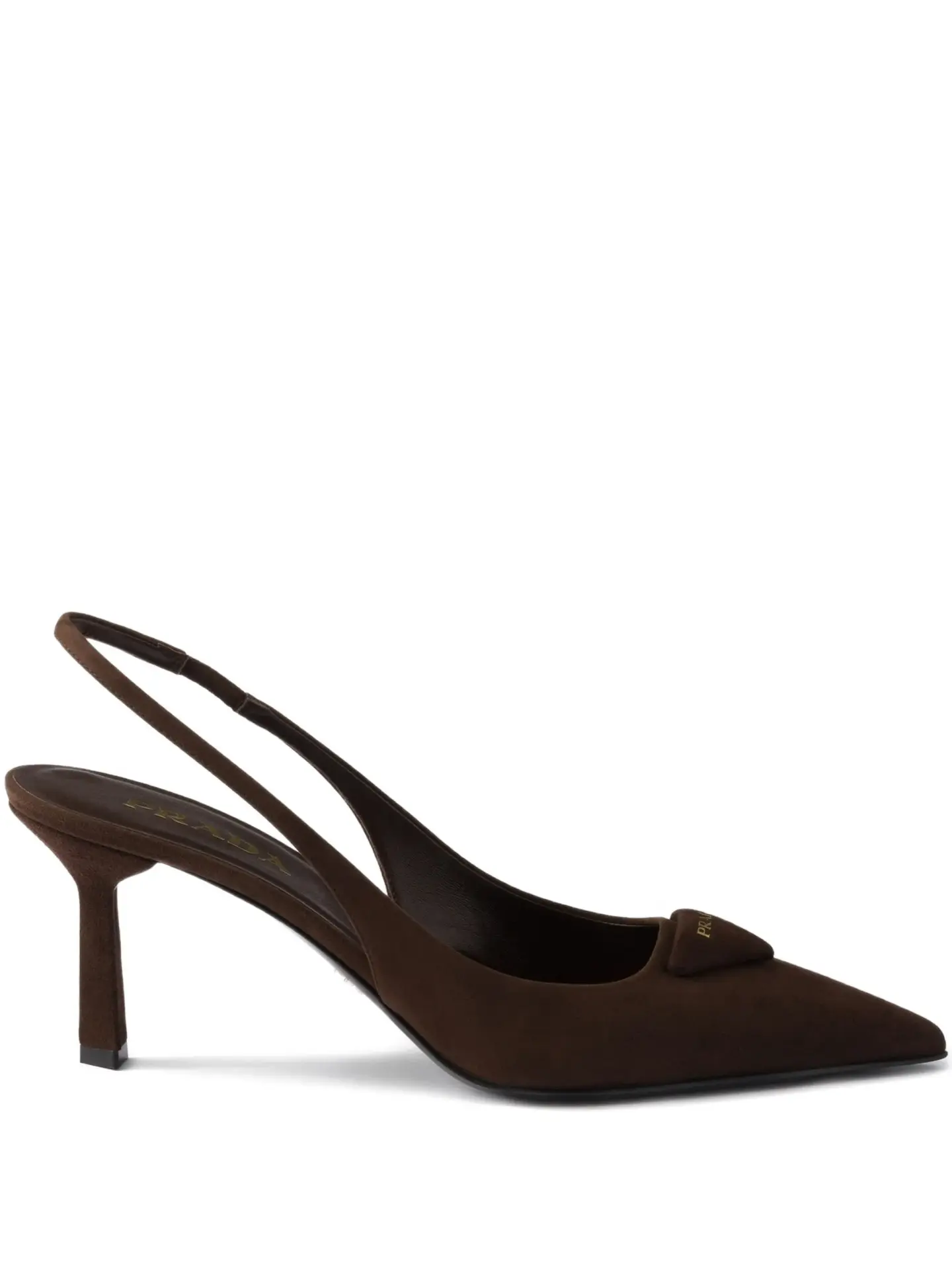 Kahve Süet Logo Stiletto
