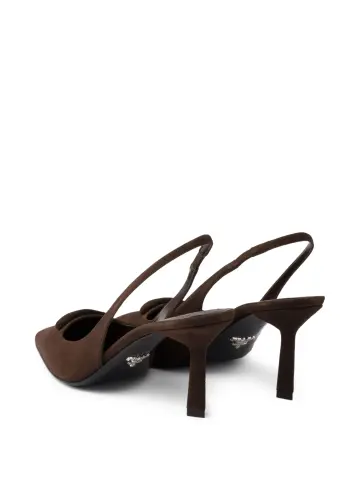 Kahve Süet Logo Stiletto