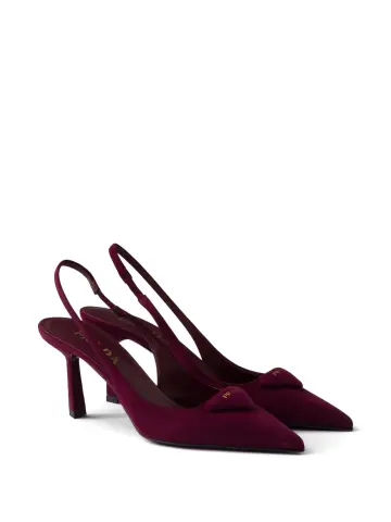 Bordo Süet Logo Stiletto