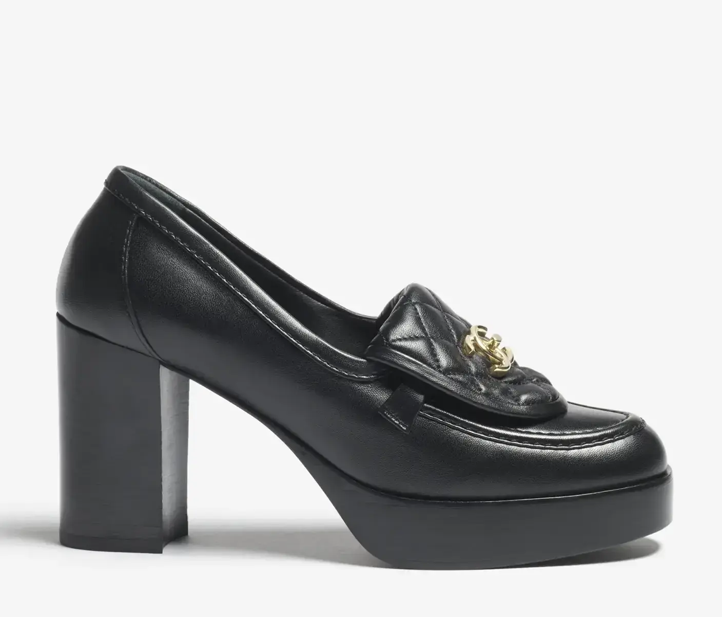 Ruya Siyah Kapitone Stiletto