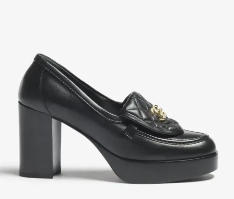 Ruya Siyah Kapitone Stiletto