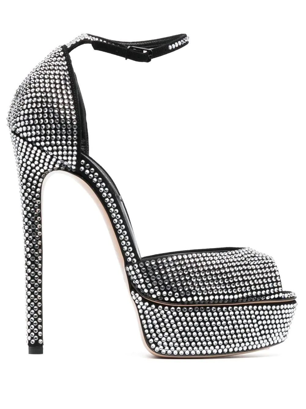 Enny Black & Silver Taşlı Platform