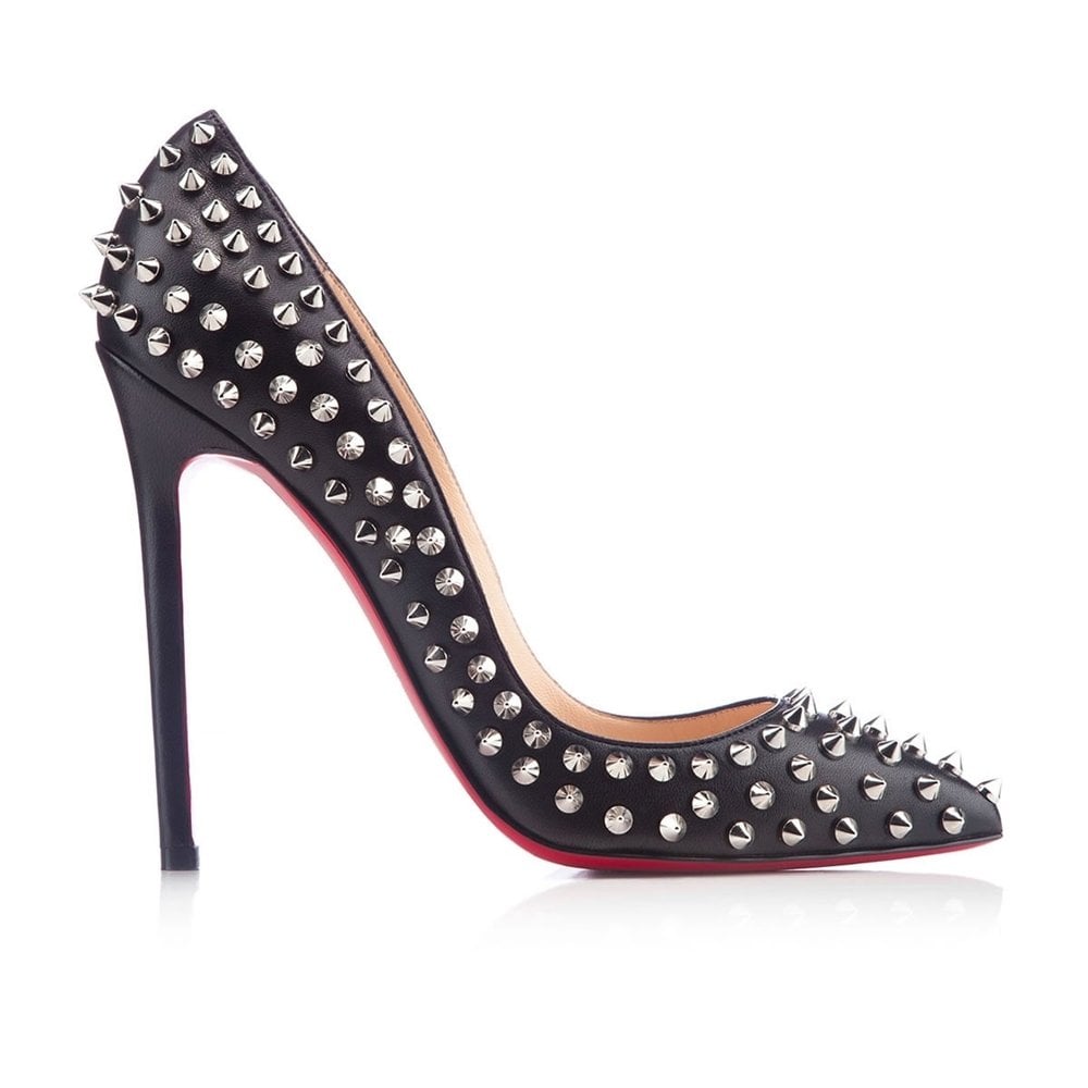 Siyah Deri Pimli Stiletto