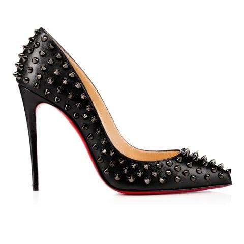 Siyah Deri Pimli Stiletto