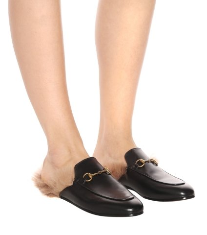 Yeti Kürklü Siyah Terlik