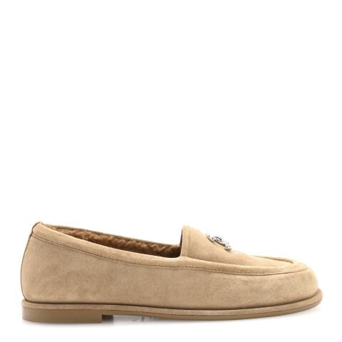 CC Bej Kürklü Loafer