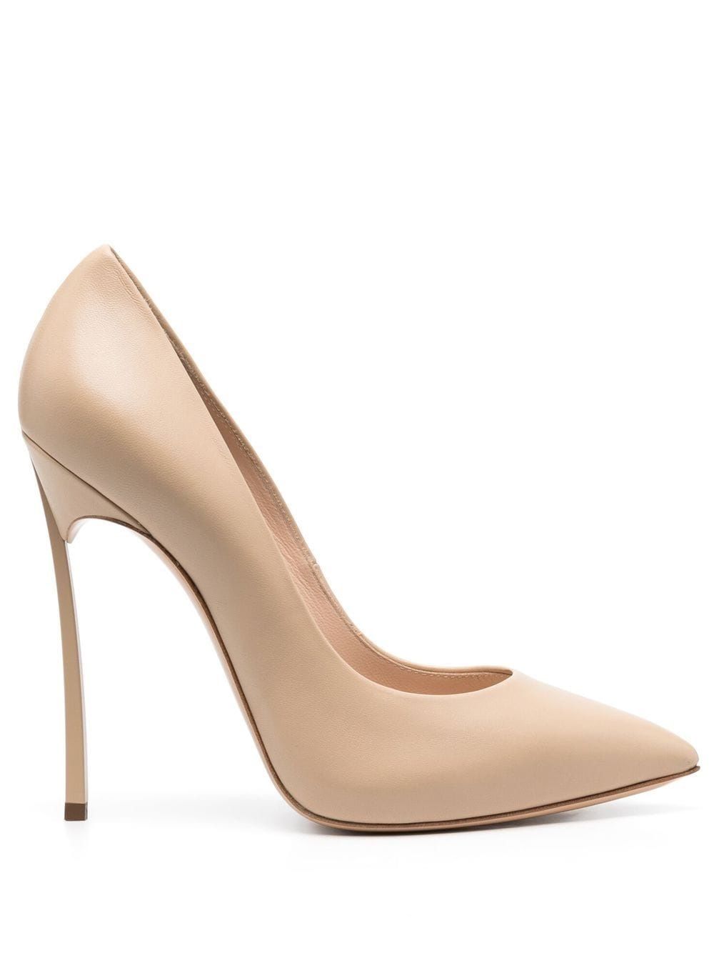 Ten Mat Deri Çelik Topuk Stiletto