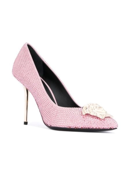 Pink Demi Taşlı Stıletto