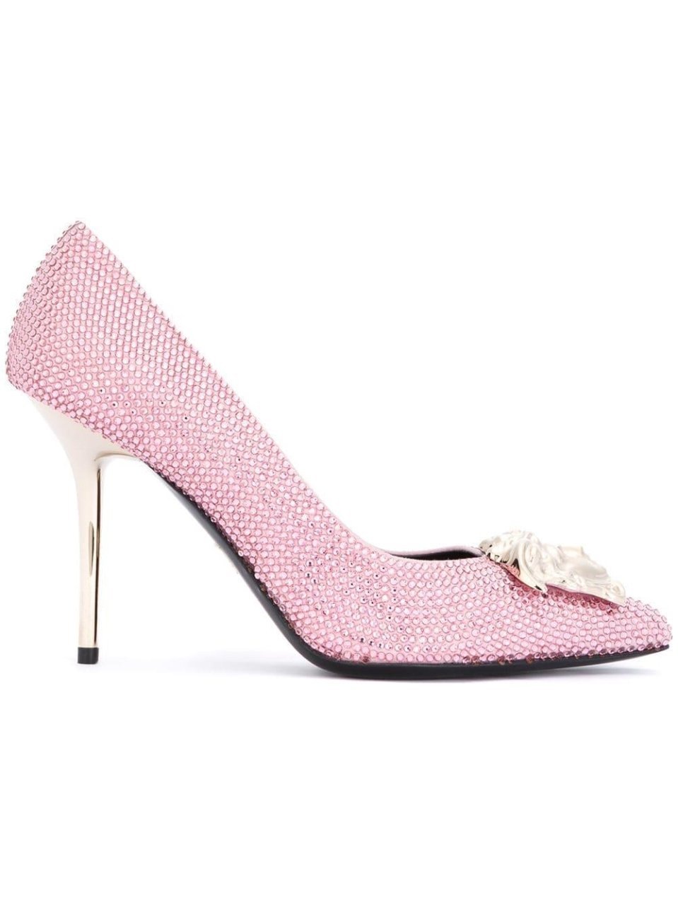 Pink Demi Taşlı Stıletto