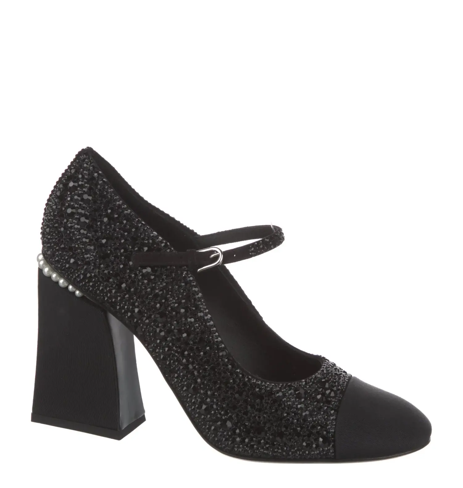 CC Siyah Taşlı Stiletto