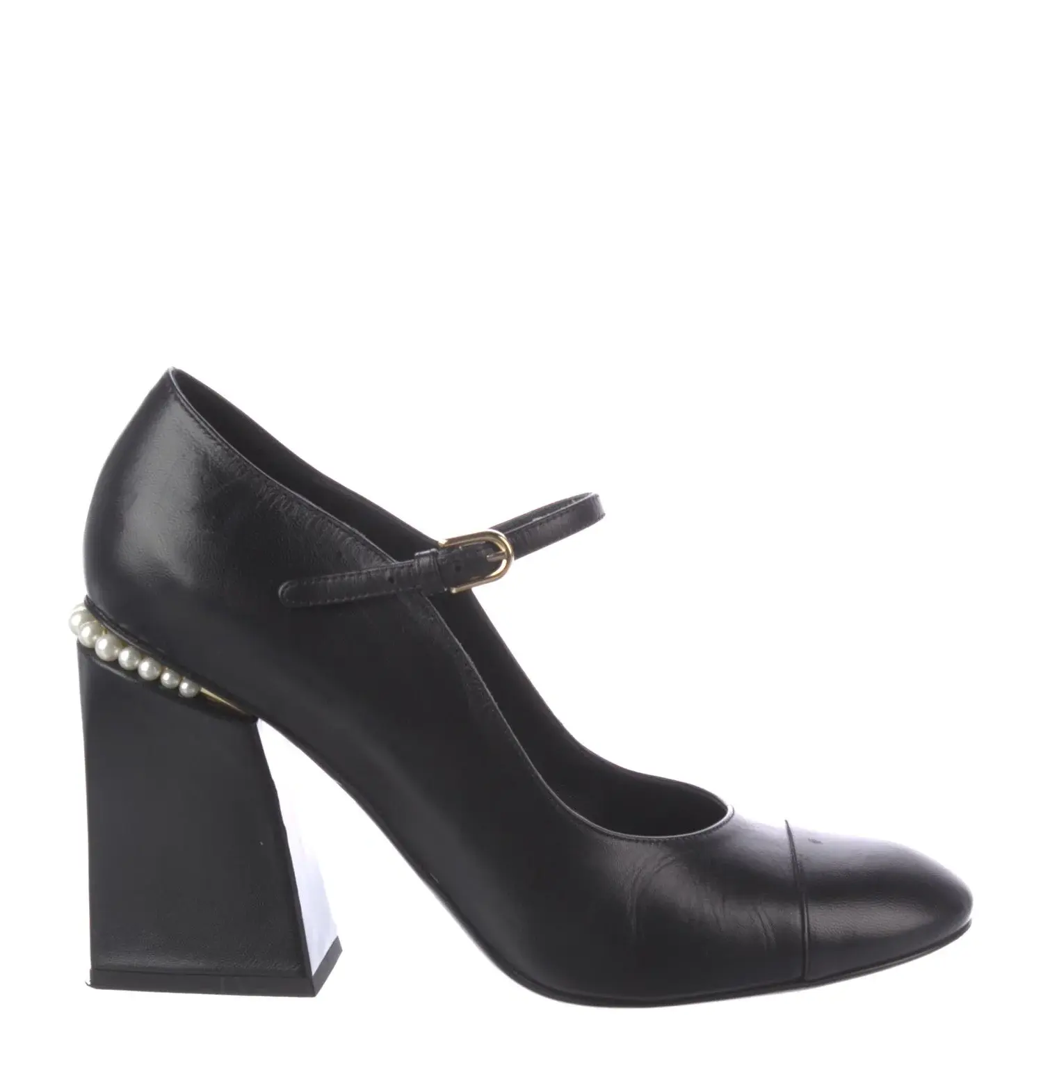 CC Siyah İnci Topuk Stiletto