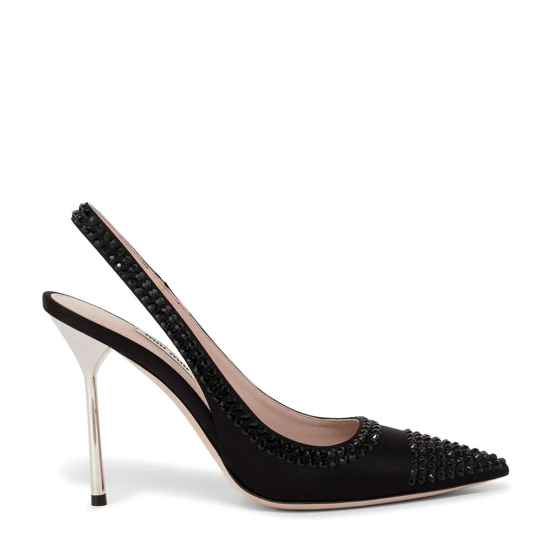 Saten Siyah Carie Stiletto