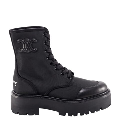 Celine Siyah Deri Bot