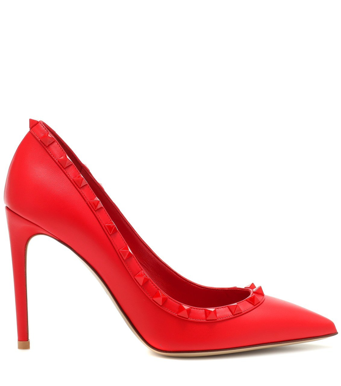 Red & Red Rockstud Stiletto